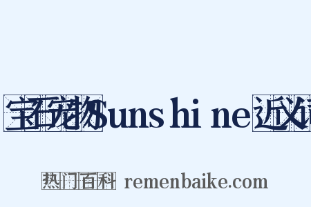 宝石宠物Sunshine近义词是什么意思的图片